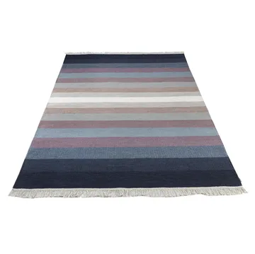Tofta wave gulvteppe 80x250 cm - Blue - Kateha