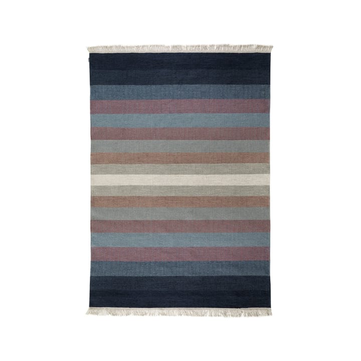 Tofta wave gulvteppe - blå, 170x240 cm - Kateha