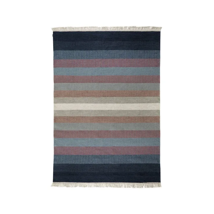 Tofta wave gulvteppe - Blue, 170x240 cm - Kateha
