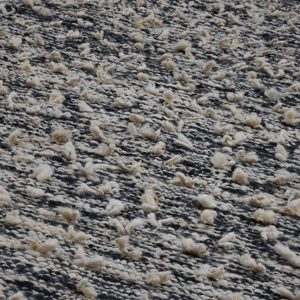 Woolly teppe, Black/white, 170x240 cm Kateha