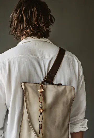 Kaj Bojesen nøkkelring, Ape - Teak-limbatre, natur lær - Kay Bojesen Denmark