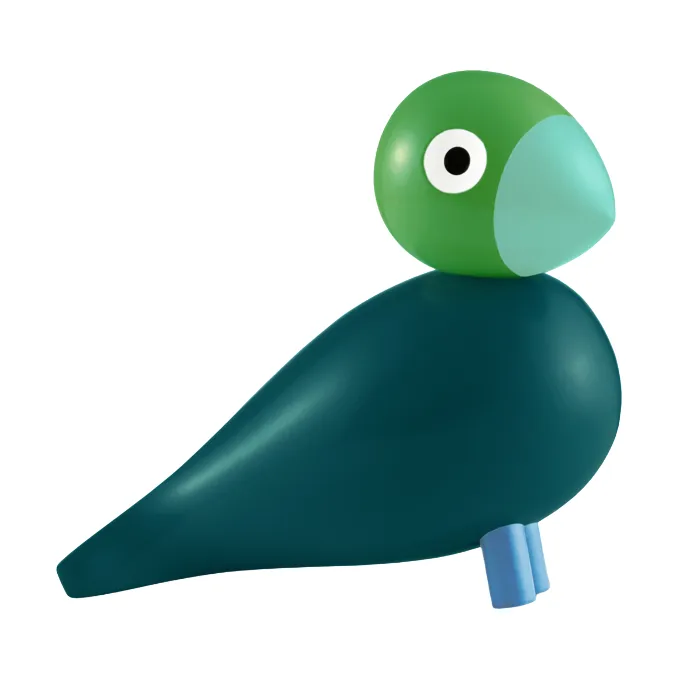 Kaj Bojesen Year Bird 2026 Bjørk - Mørkegrønn - Kay Bojesen Denmark