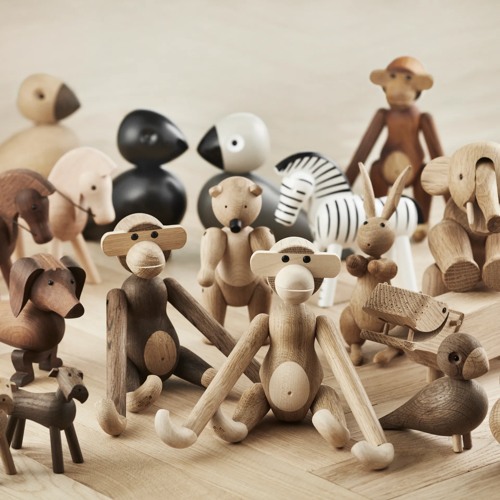 Kay Bojesen ape liten, Ubehandlet eik og lønn Kay Bojesen Denmark