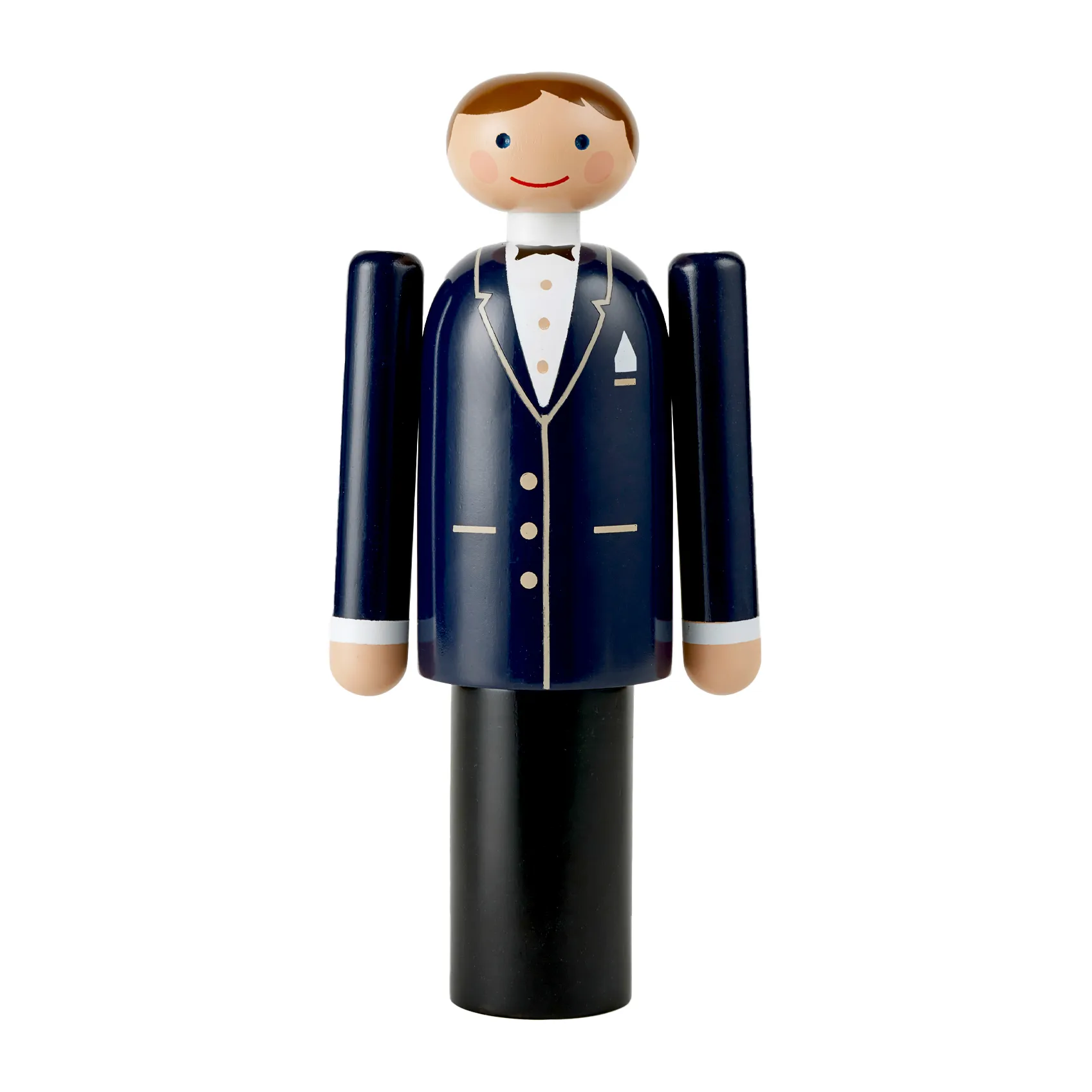 Kay Bojesen brudgom, Blå-sort-hvit, 18 cm Kay Bojesen Denmark