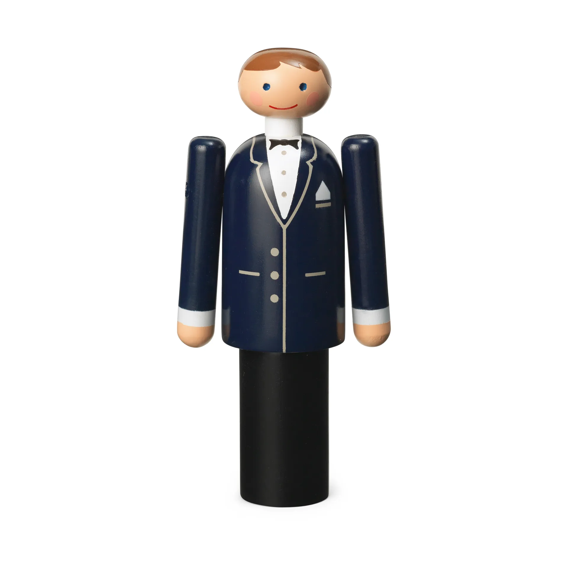 Kay Bojesen brudgom, Blå-svart-hvit, 12 cm Kay Bojesen Denmark