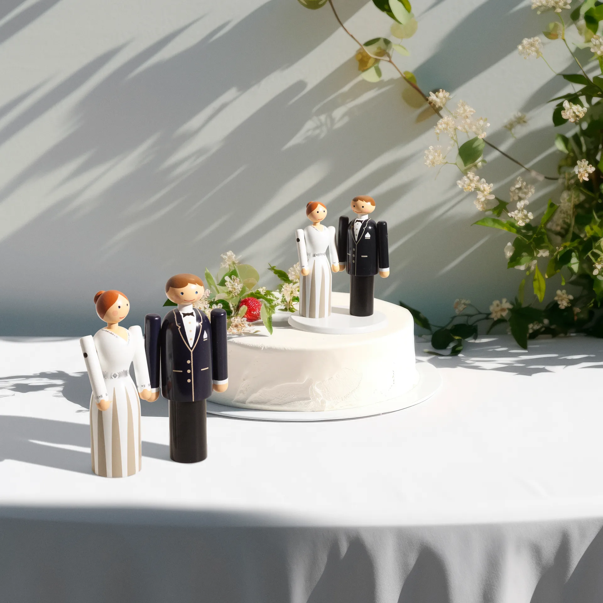 Kay Bojesen brudgom, Blå-svart-hvit, 12 cm Kay Bojesen Denmark