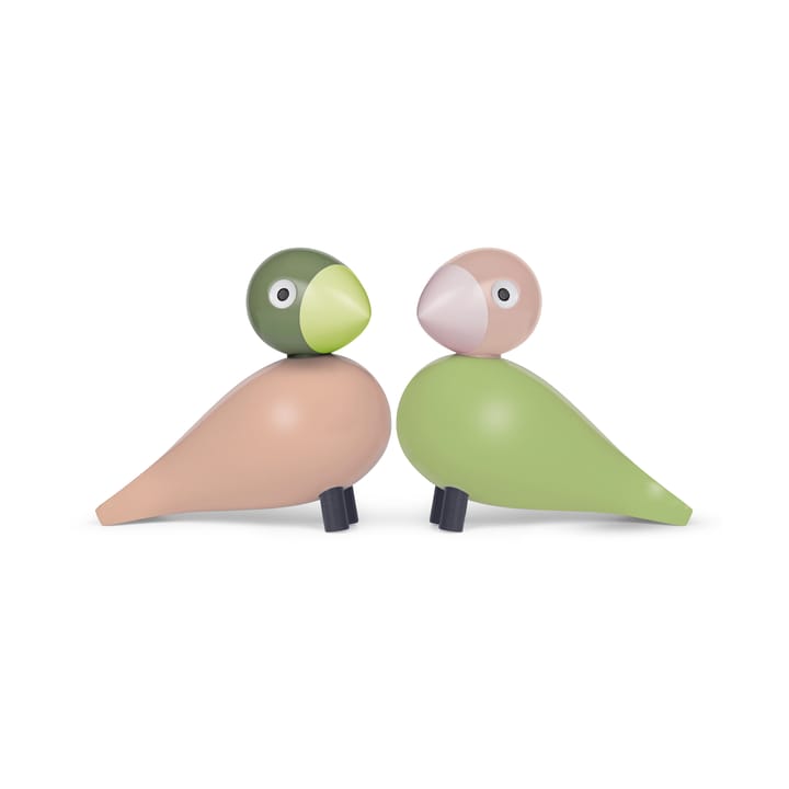 Kay Bojesen Lovebirds set - Lysegrønn-rosa - Kay Bojesen Denmark