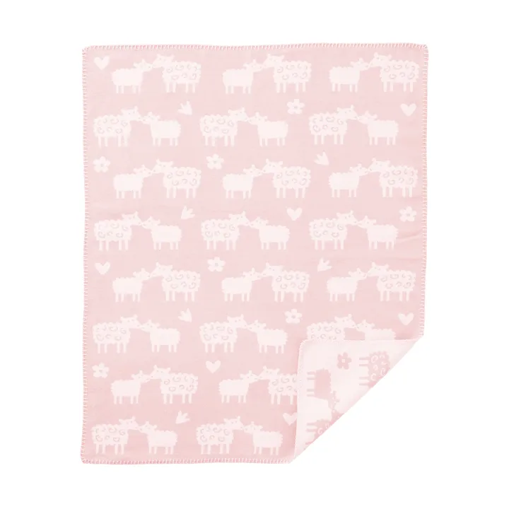 Bää barnepledd bomull - Soft pink, 70x90 cm - Klippan Yllefabrik
