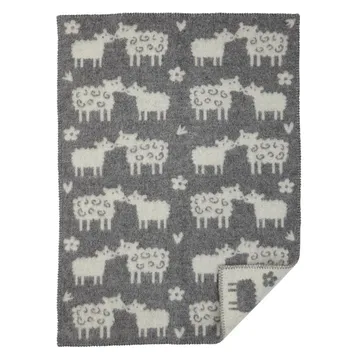 Bää barnepledd ull - grå - Klippan Yllefabrik