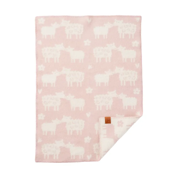 Bää barnepledd ull - Soft pink, 65x90 cm - Klippan Yllefabrik