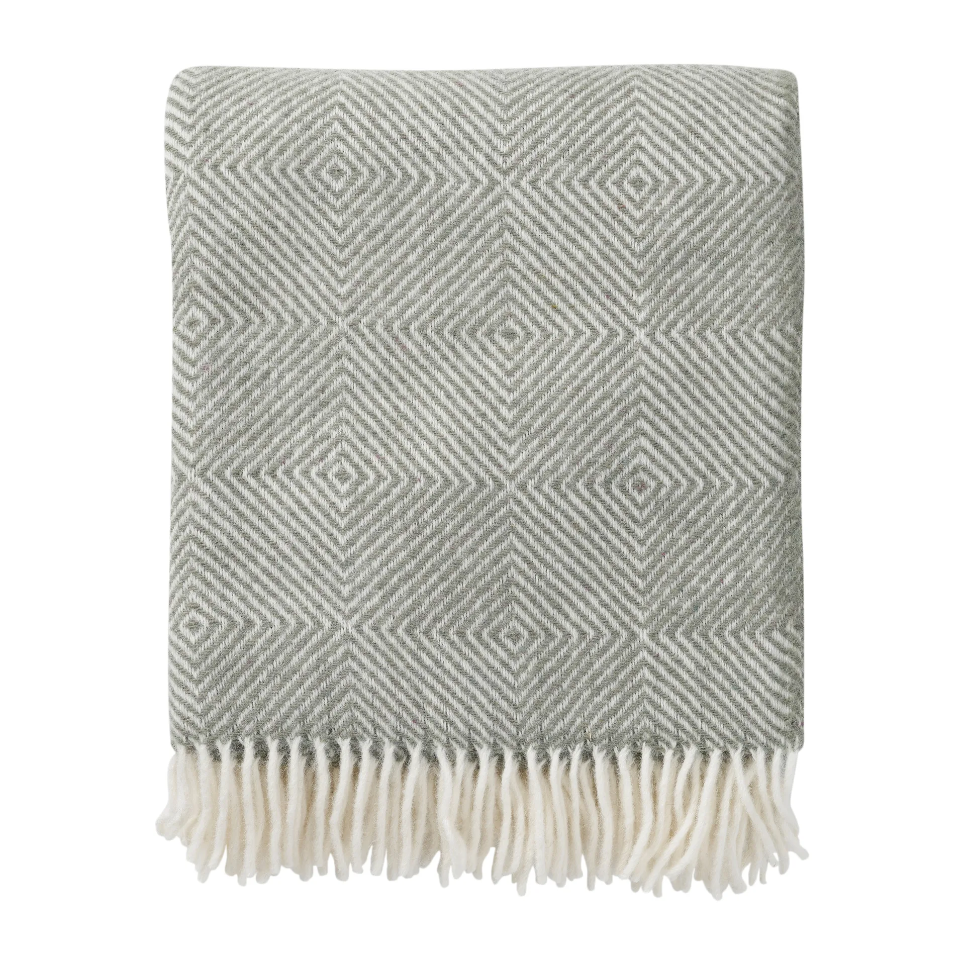 Gooseye ullpledd 130 x 200 cm, Grønn Klippan Yllefabrik