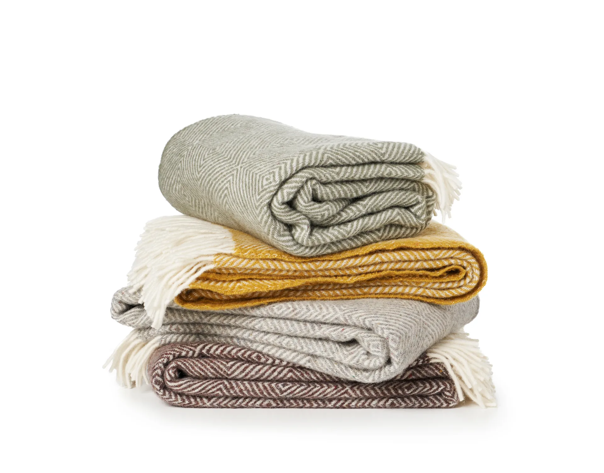 Gooseye ullpledd 130 x 200 cm, Grønn Klippan Yllefabrik