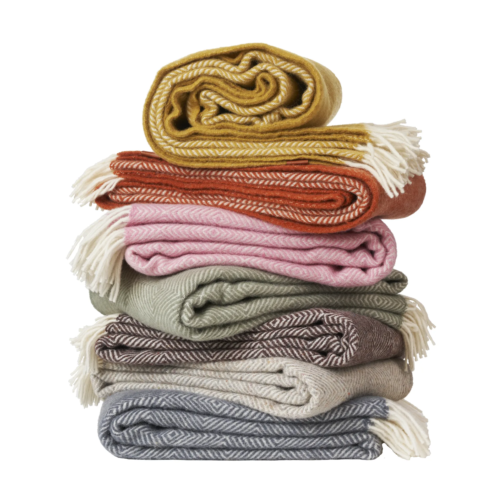 Gooseye ullpledd 130 x 200 cm, Rosa Klippan Yllefabrik