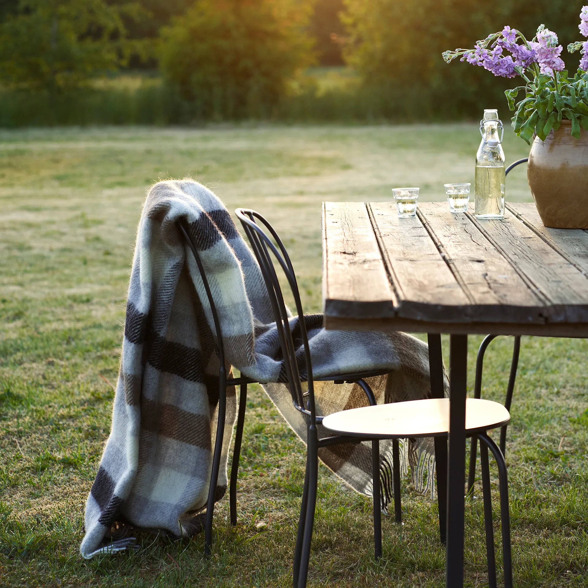 Gotland ullpledd 130x200 cm, Multi grey Klippan Yllefabrik