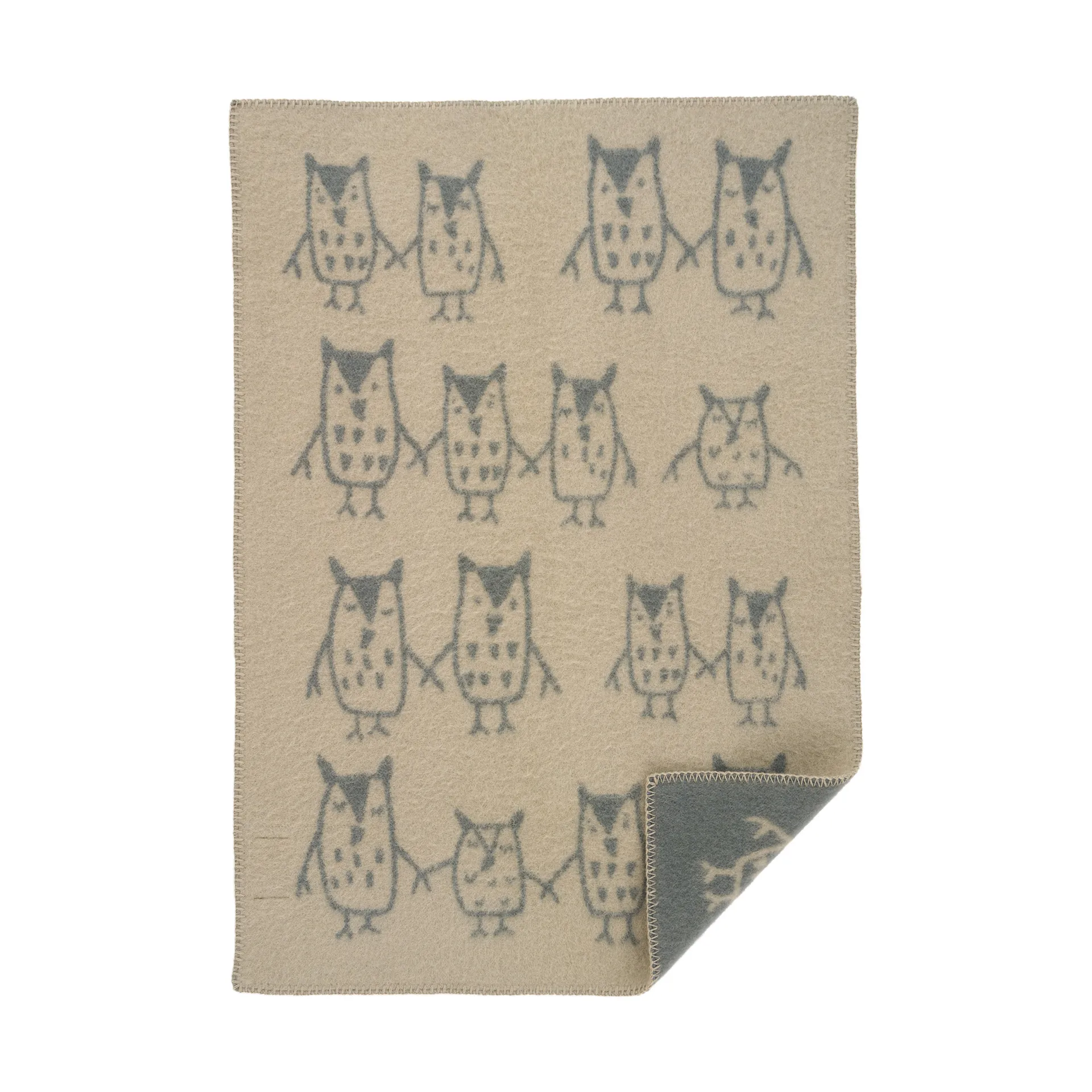 Hand in hand babyteppe 65x90 cm, Greige Klippan Yllefabrik