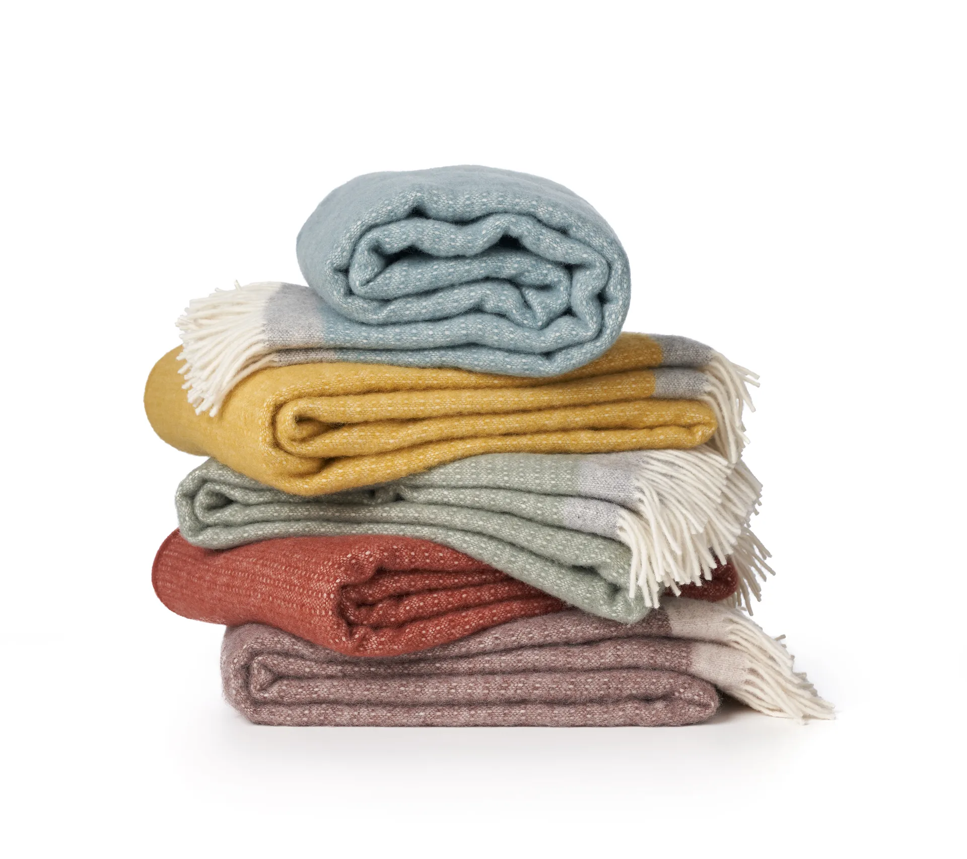 Harald ullpledd 130 x 200 cm, Dusty blue-grå Klippan Yllefabrik