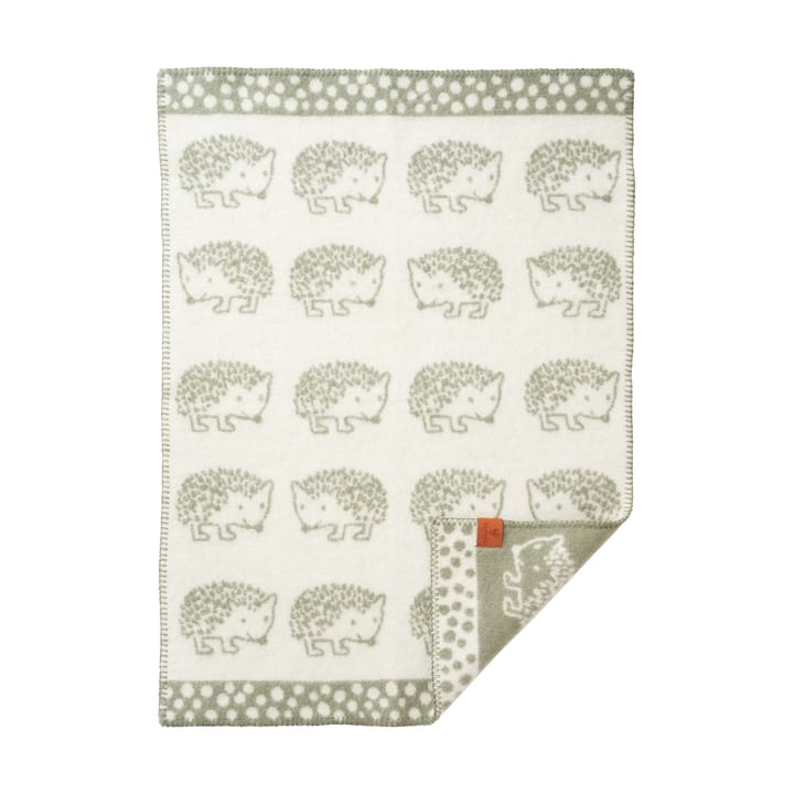 Hedgehog barnepledd 65 x 90 cm - Grønn - Klippan Yllefabrik