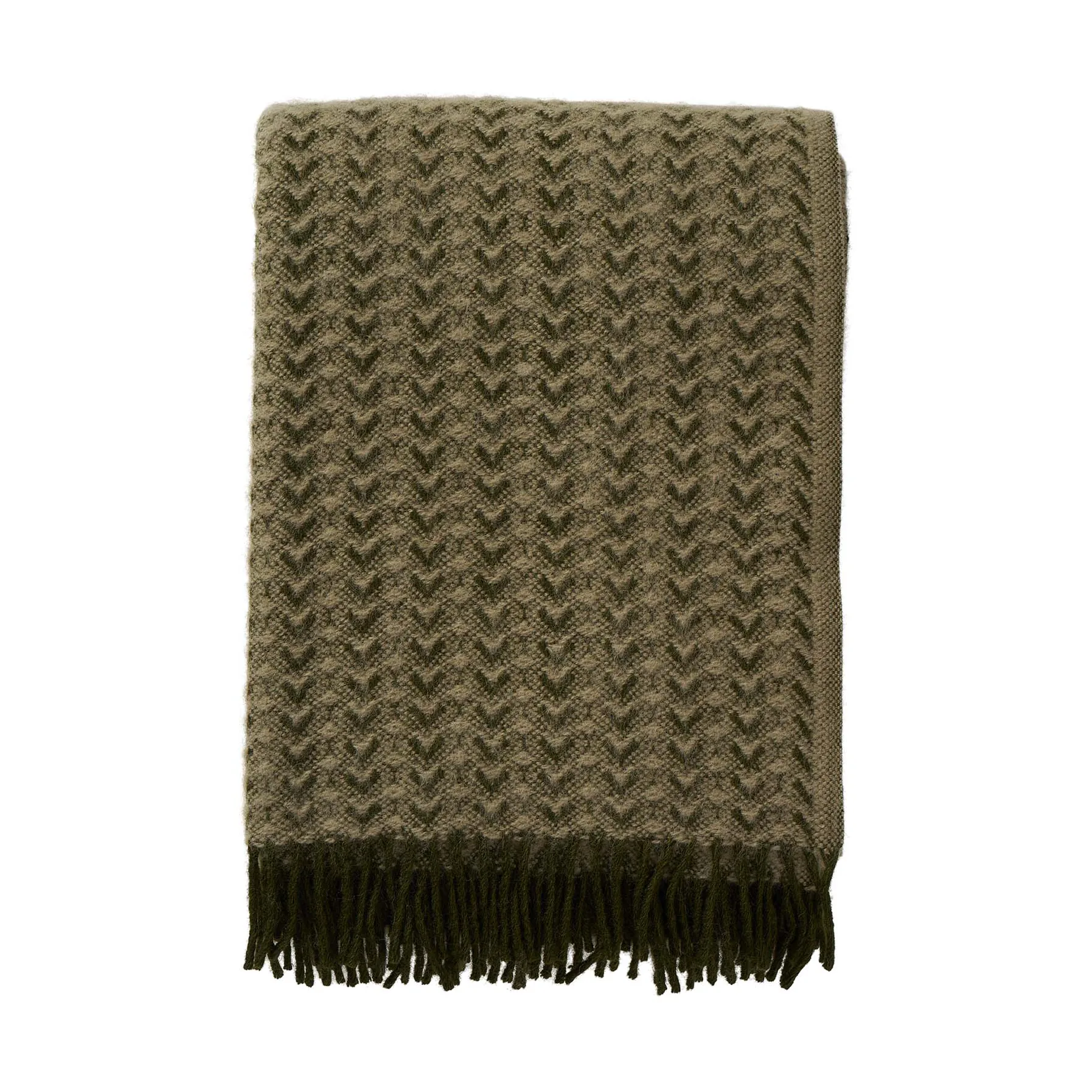 Ilse ullpledd 130x200 cm, Wood-green Klippan Yllefabrik