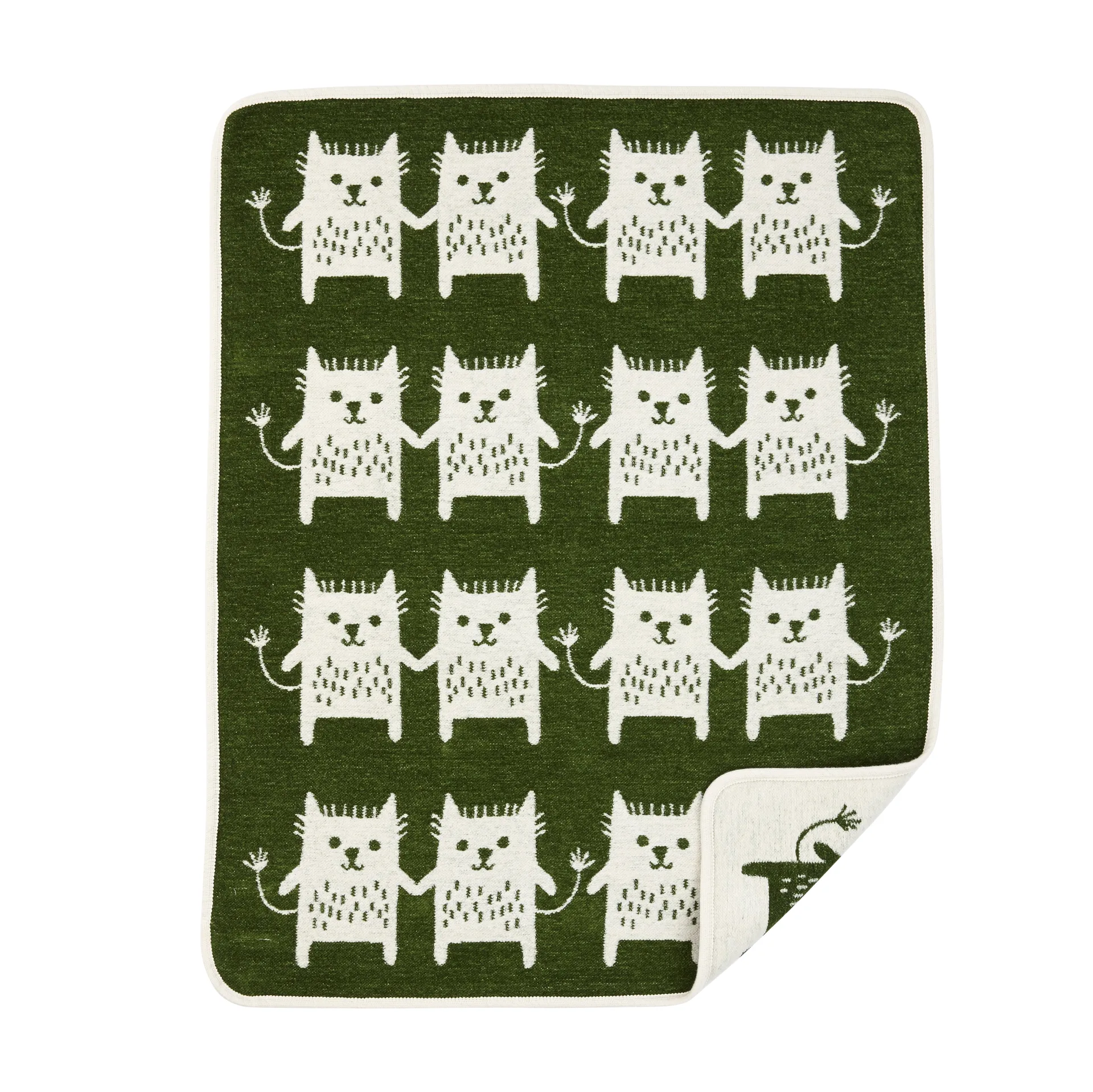 Little me chenillepledd, grønn Klippan Yllefabrik