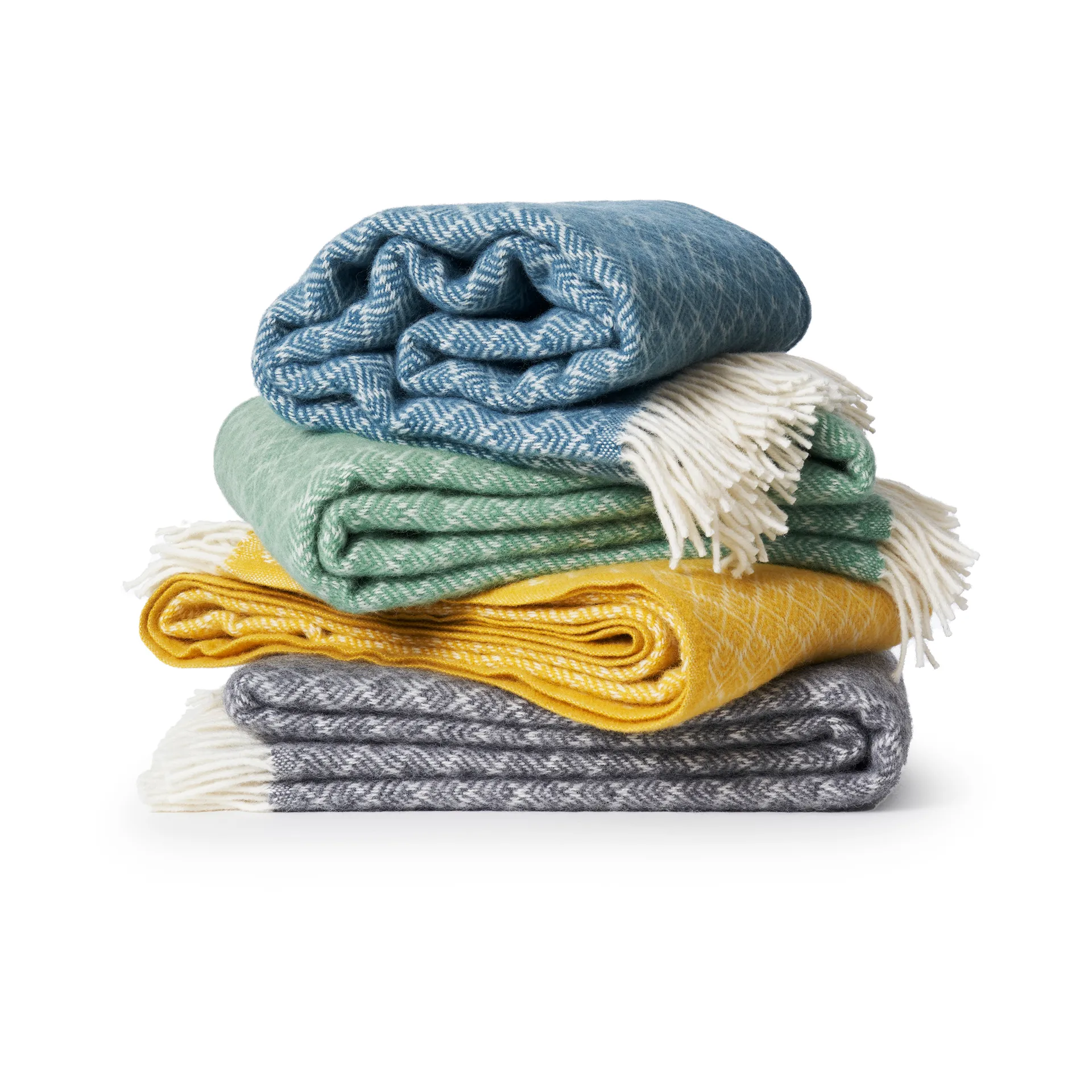 Pampas ullpledd 130 x 200 cm, Grønn Klippan Yllefabrik