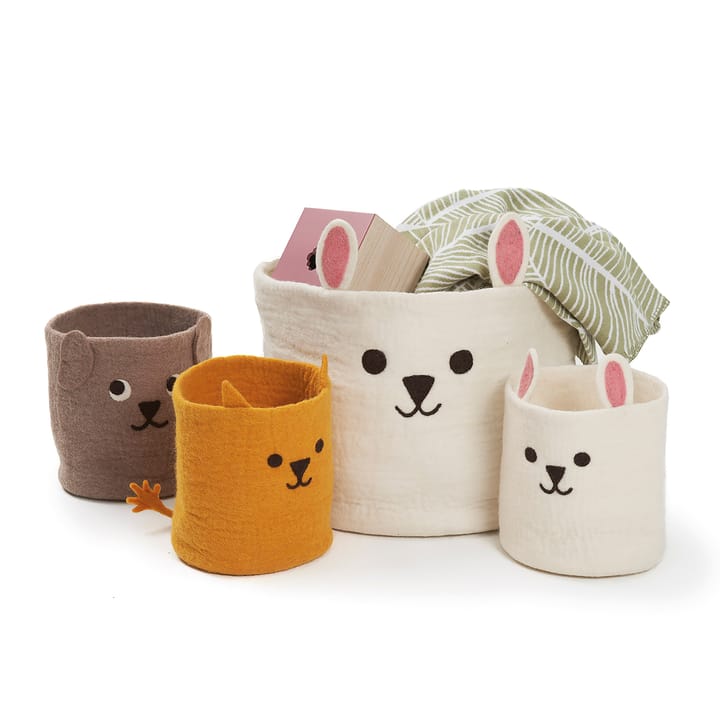Rabbit kurv Ø40 cm, Hvit Klippan Yllefabrik