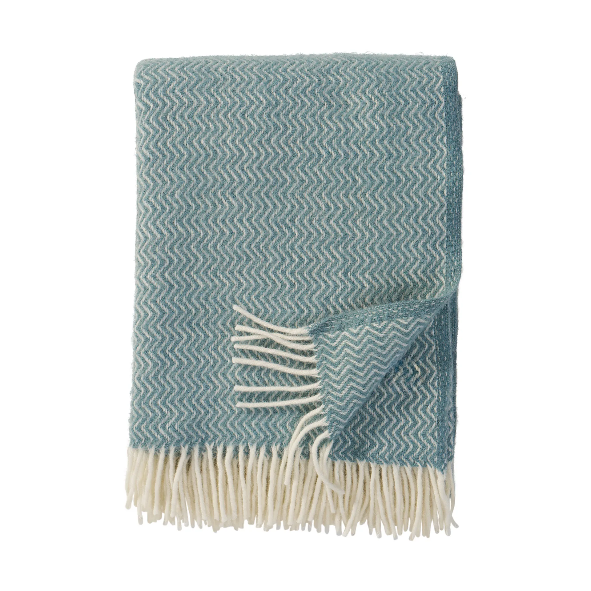 Sorbet ullpledd 130x200 cm, Silky blue Klippan Yllefabrik