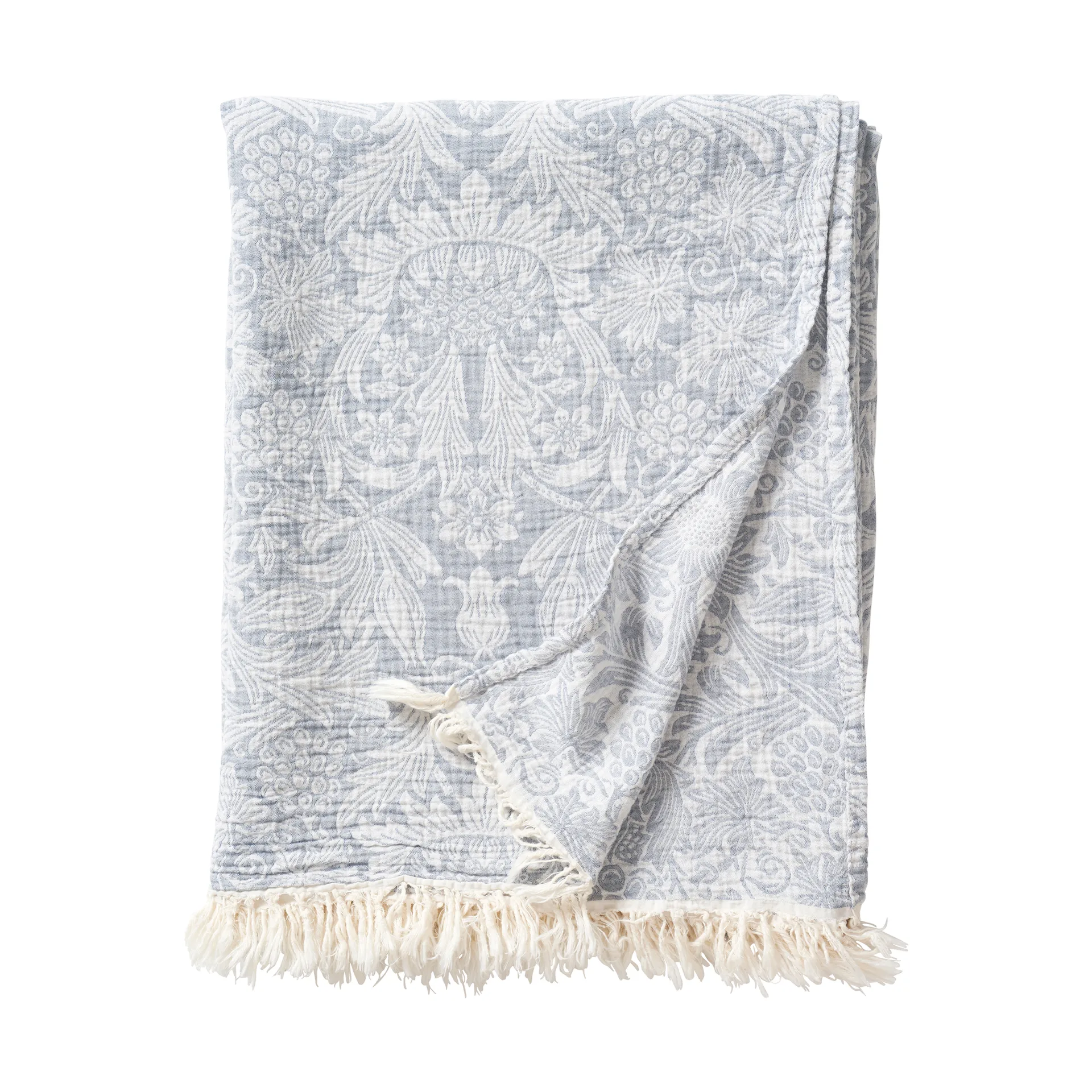 Sunflower bomullspledd 140 x 200 cm, Dark denim Klippan Yllefabrik