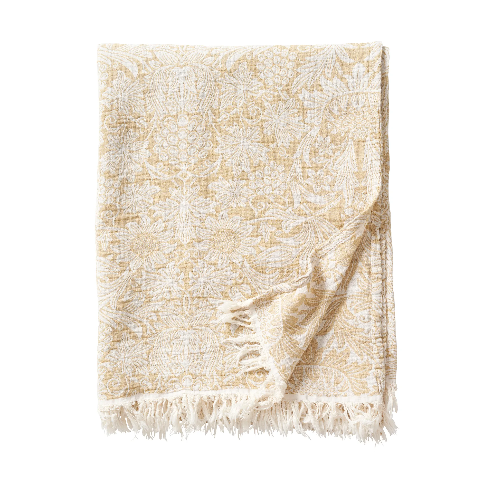 Sunflower bomullspledd 140 x 200 cm, Golden Klippan Yllefabrik