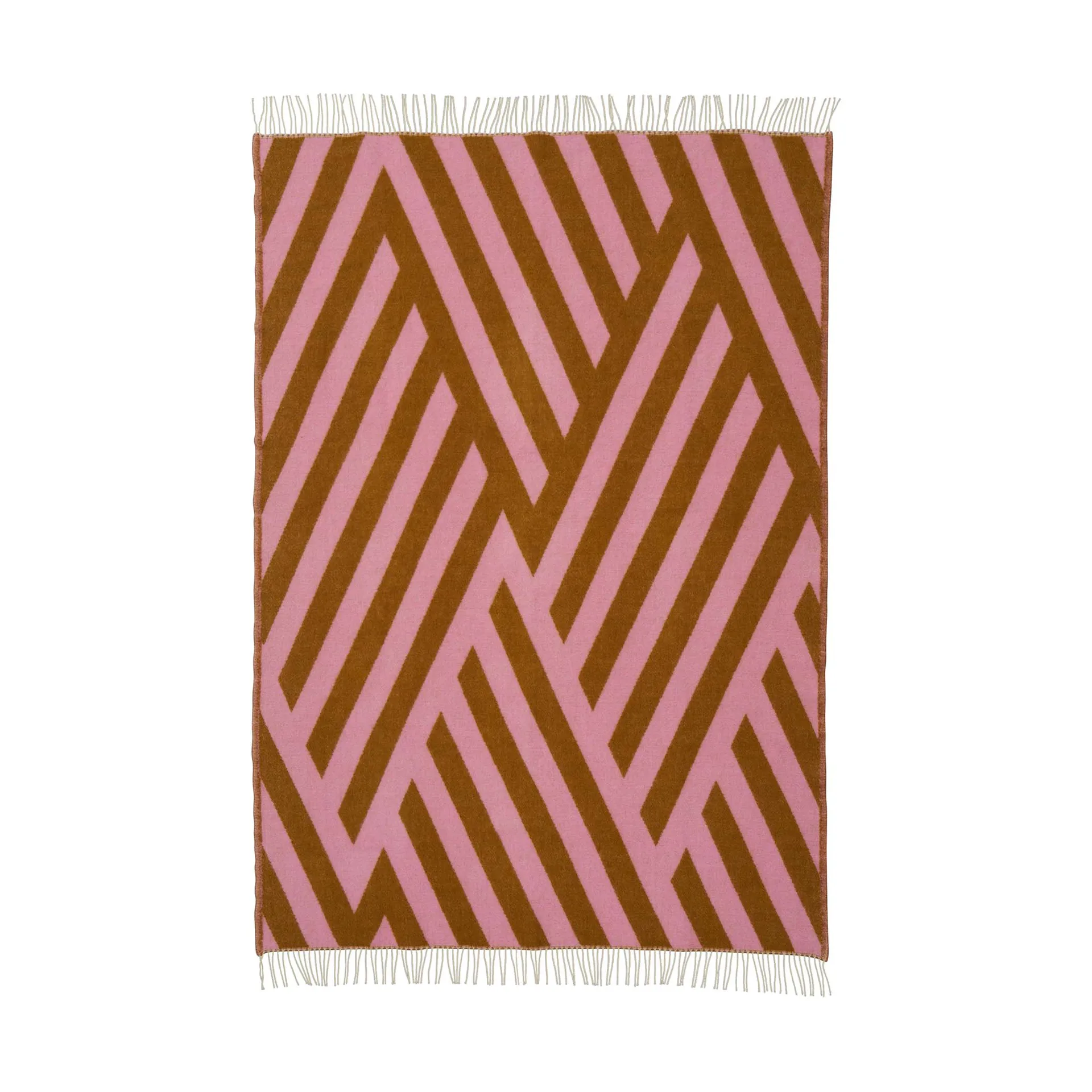 Tangent ullpledd 130x200 cm, Pink-carmel Klippan Yllefabrik