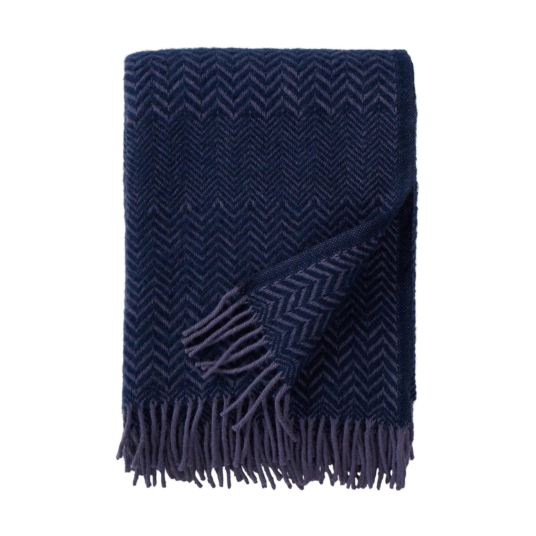 Zigzag ullpledd 130x200 cm, Heather Klippan Yllefabrik