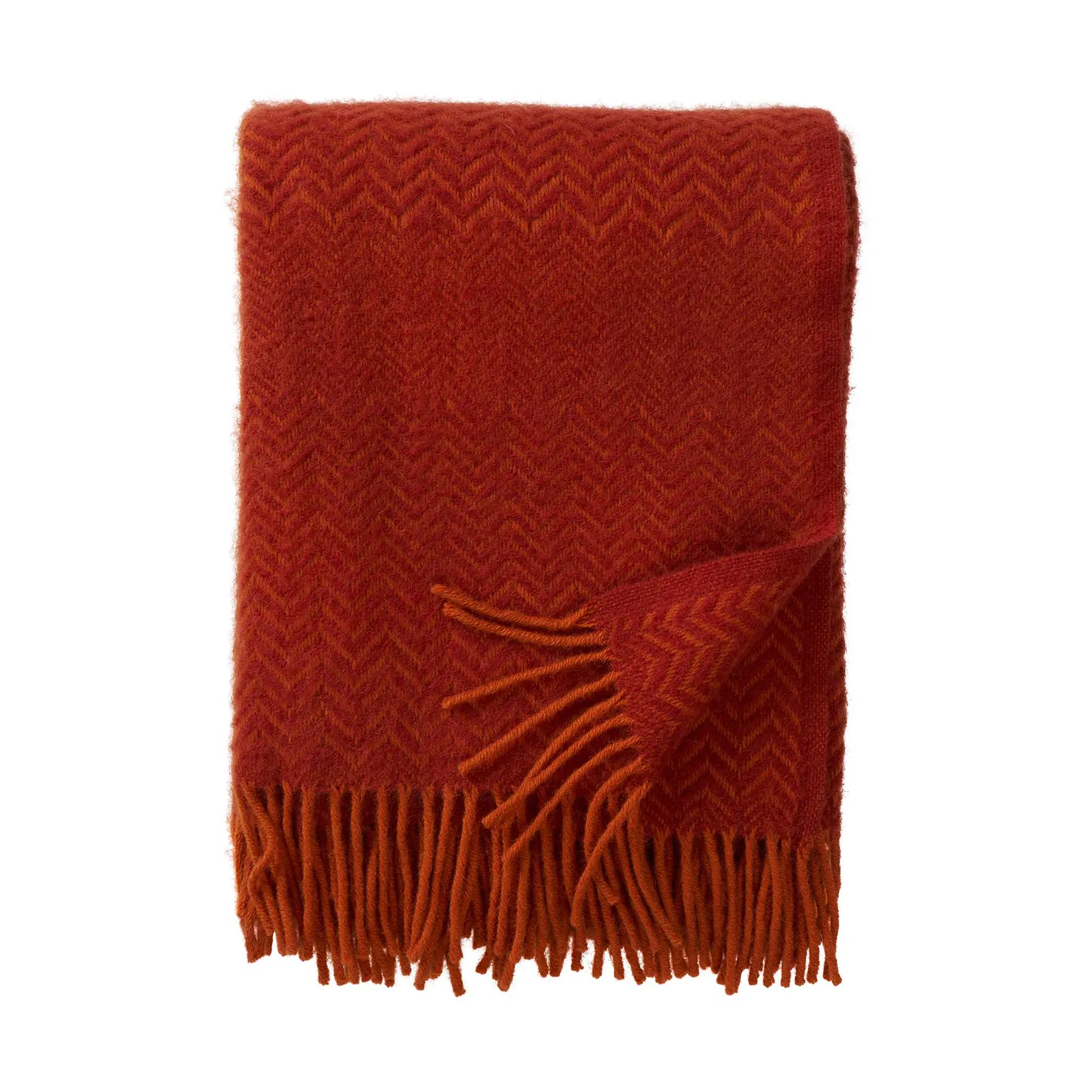 Zigzag ullpledd 130x200 cm, Ruby Klippan Yllefabrik