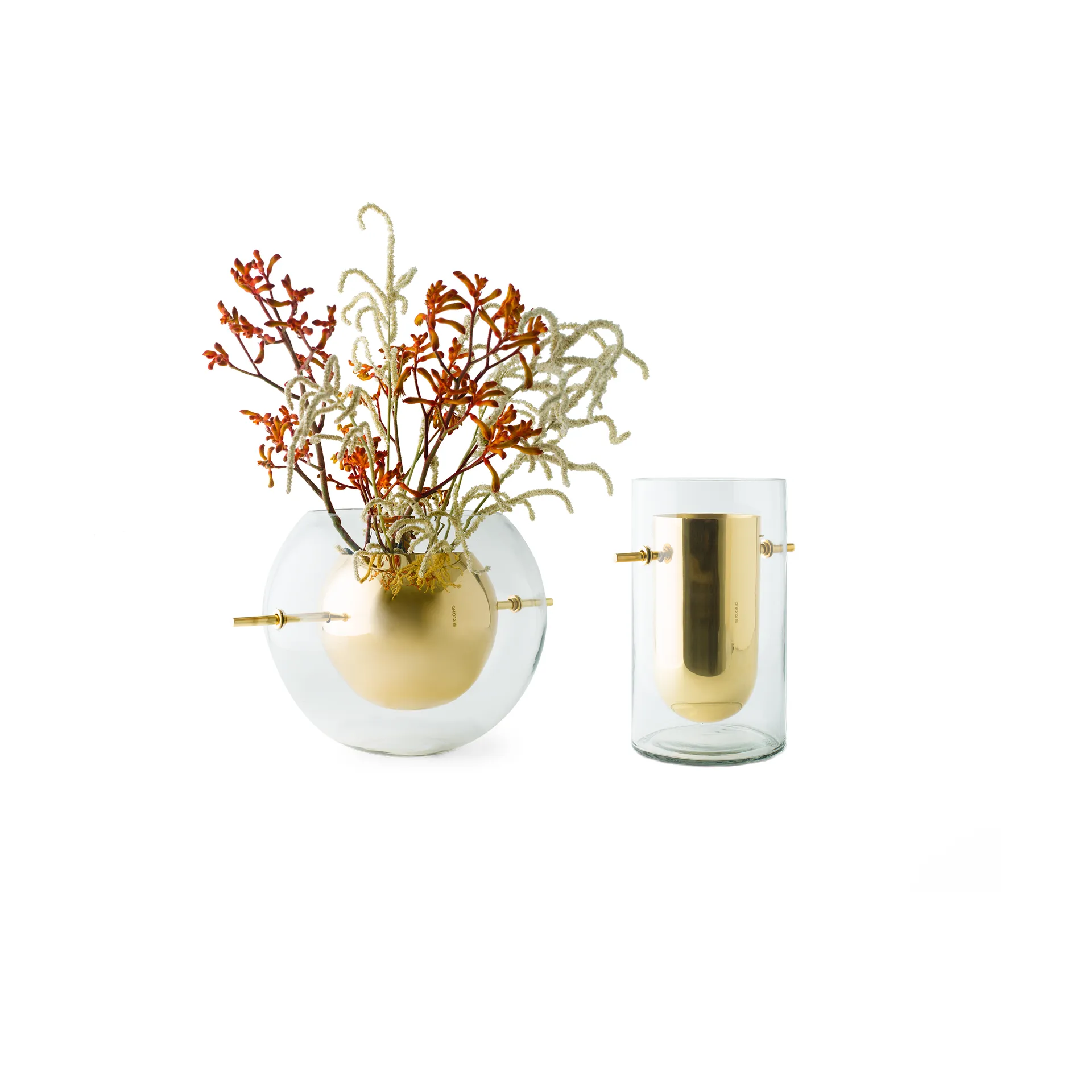 Alba rund vase, Messing KLONG