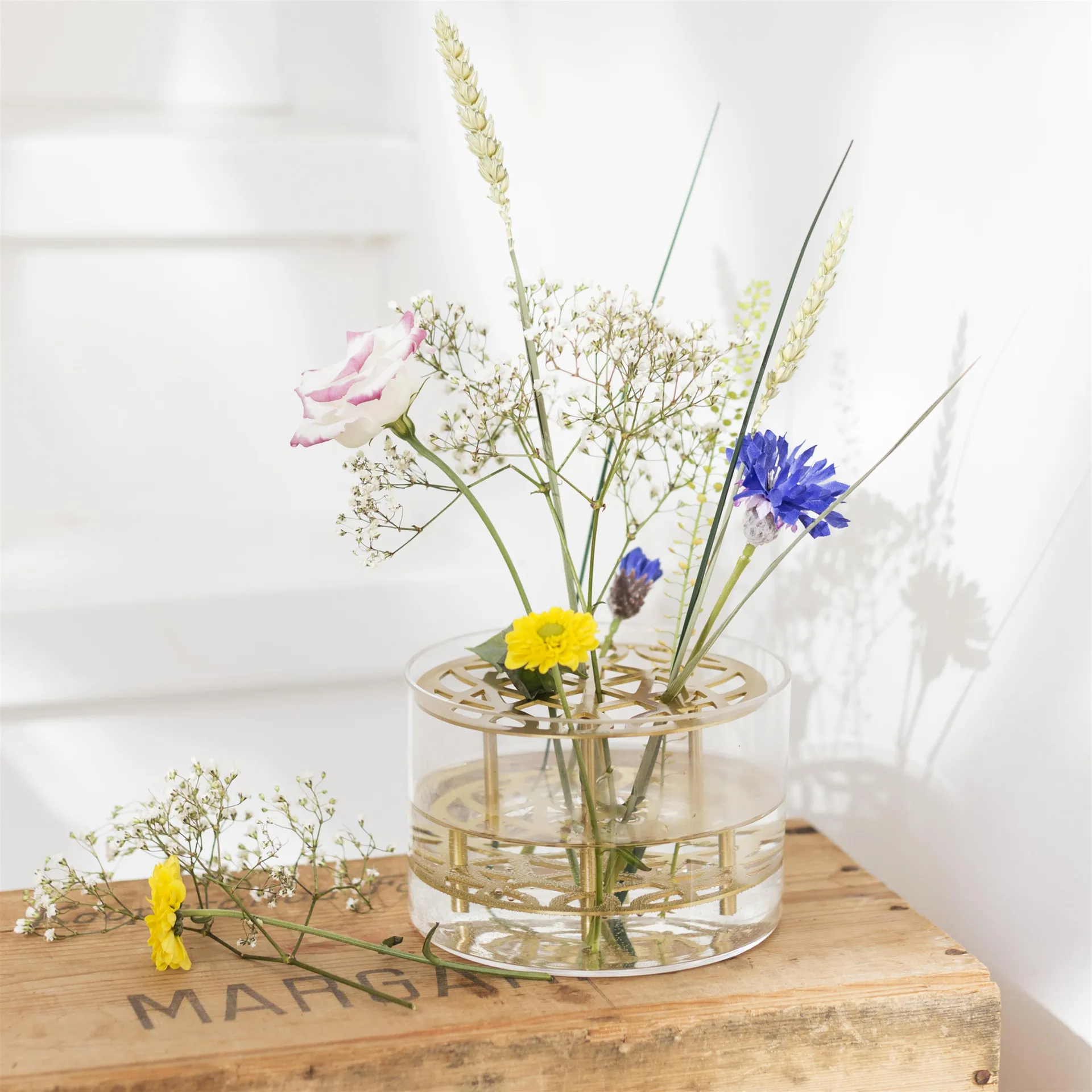 Äng vase, liten, messing KLONG