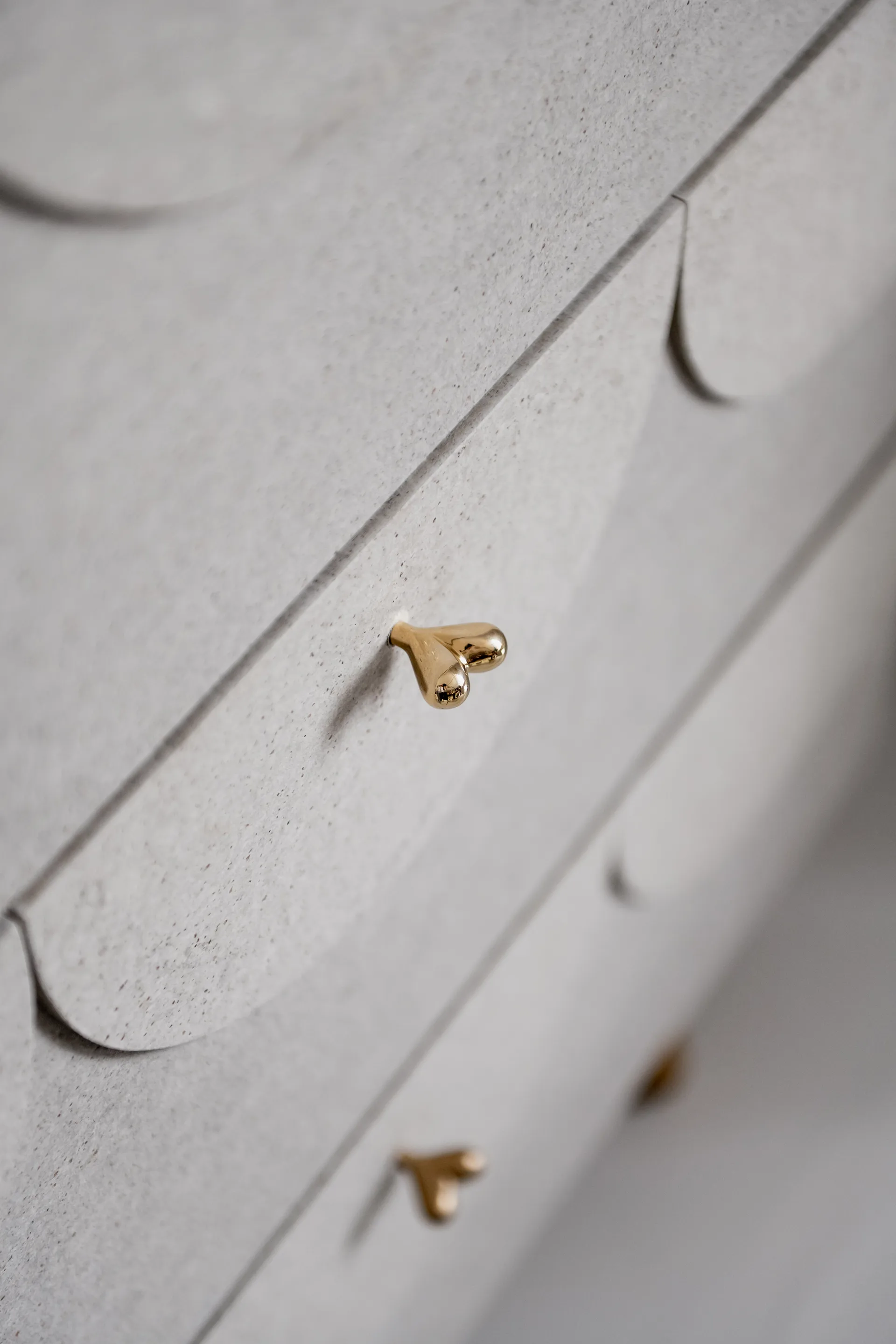 Hjerte knott 4-pk, Messing KLONG