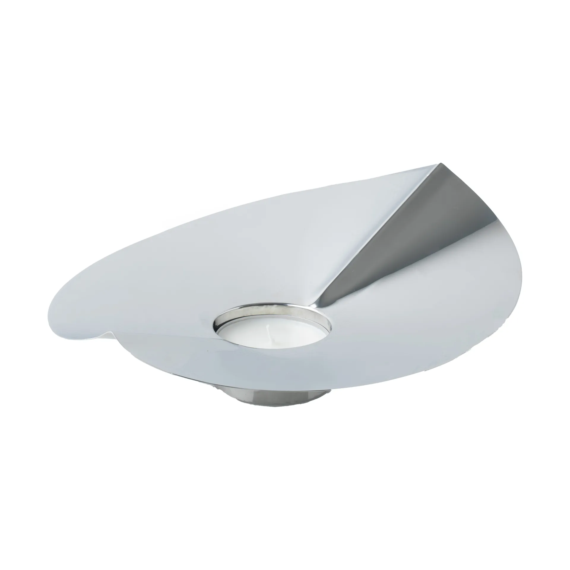 Löv vase-lysholder, Rustfritt stål KLONG