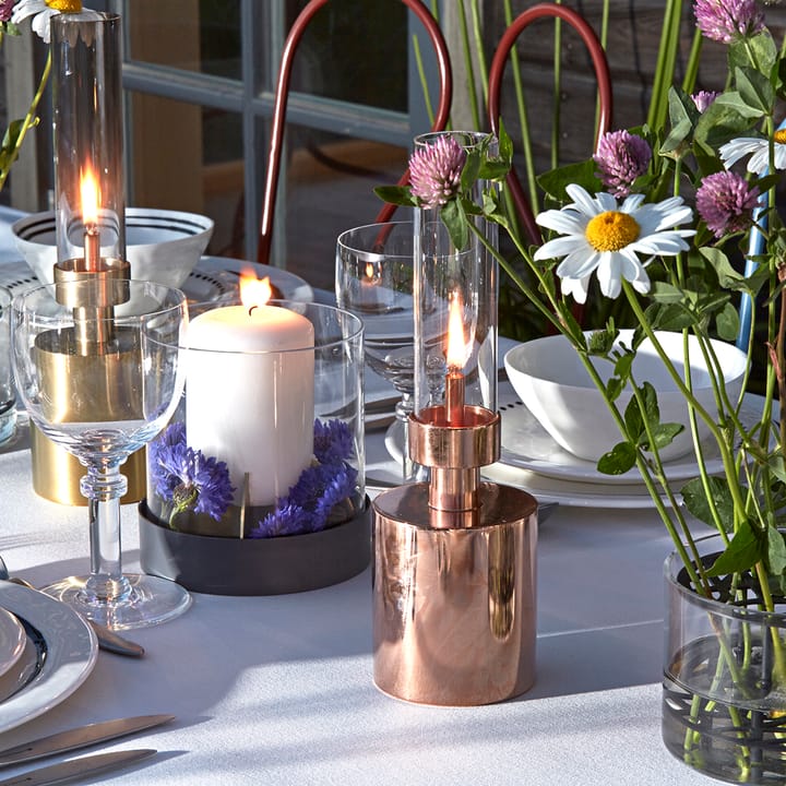 Patina oljelampe, liten, kobber KLONG