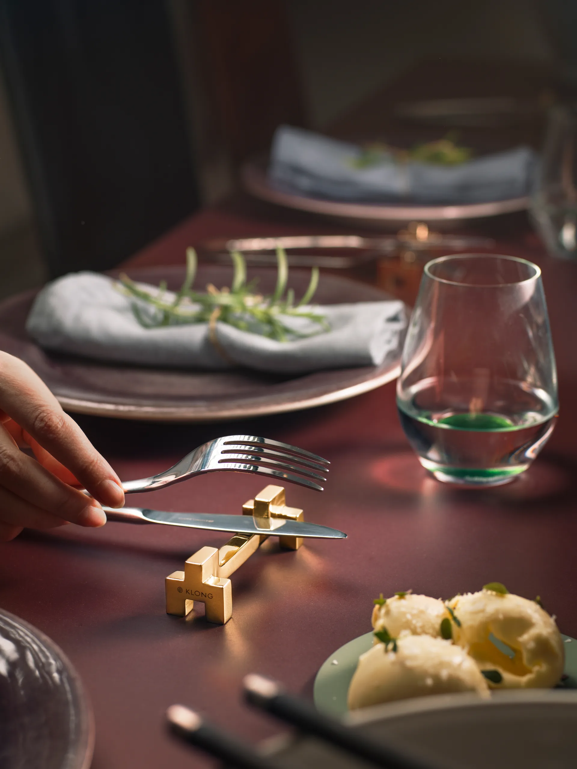 Signe bestikkholder 2-pakning, Messing KLONG