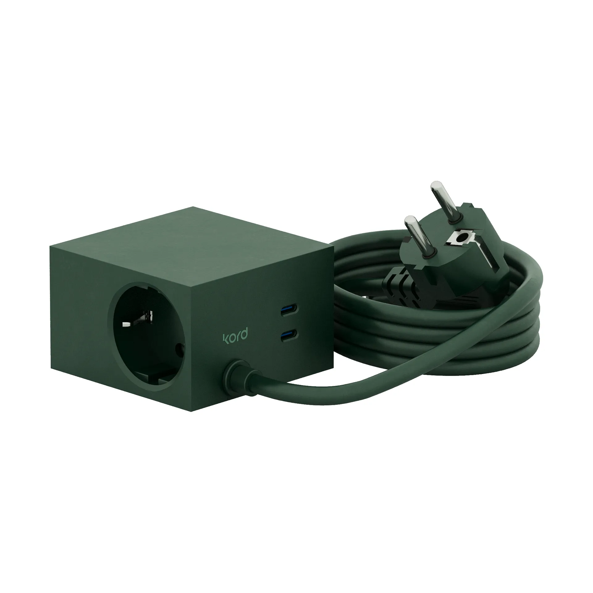 Cuboid+ grenuttak USB-C 30W 2 m, Dark Green Kord