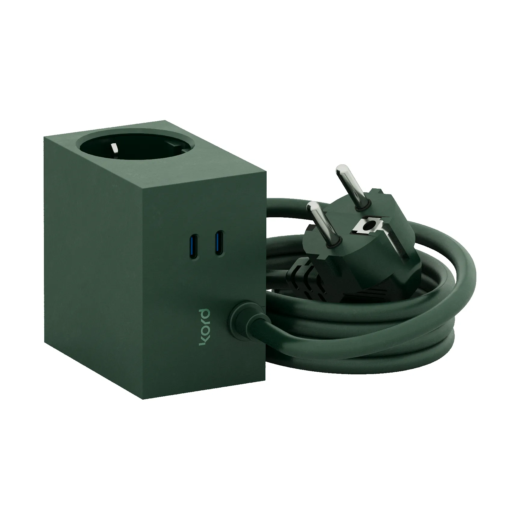 Cuboid+ grenuttak USB-C 30W 2 m, Dark Green Kord
