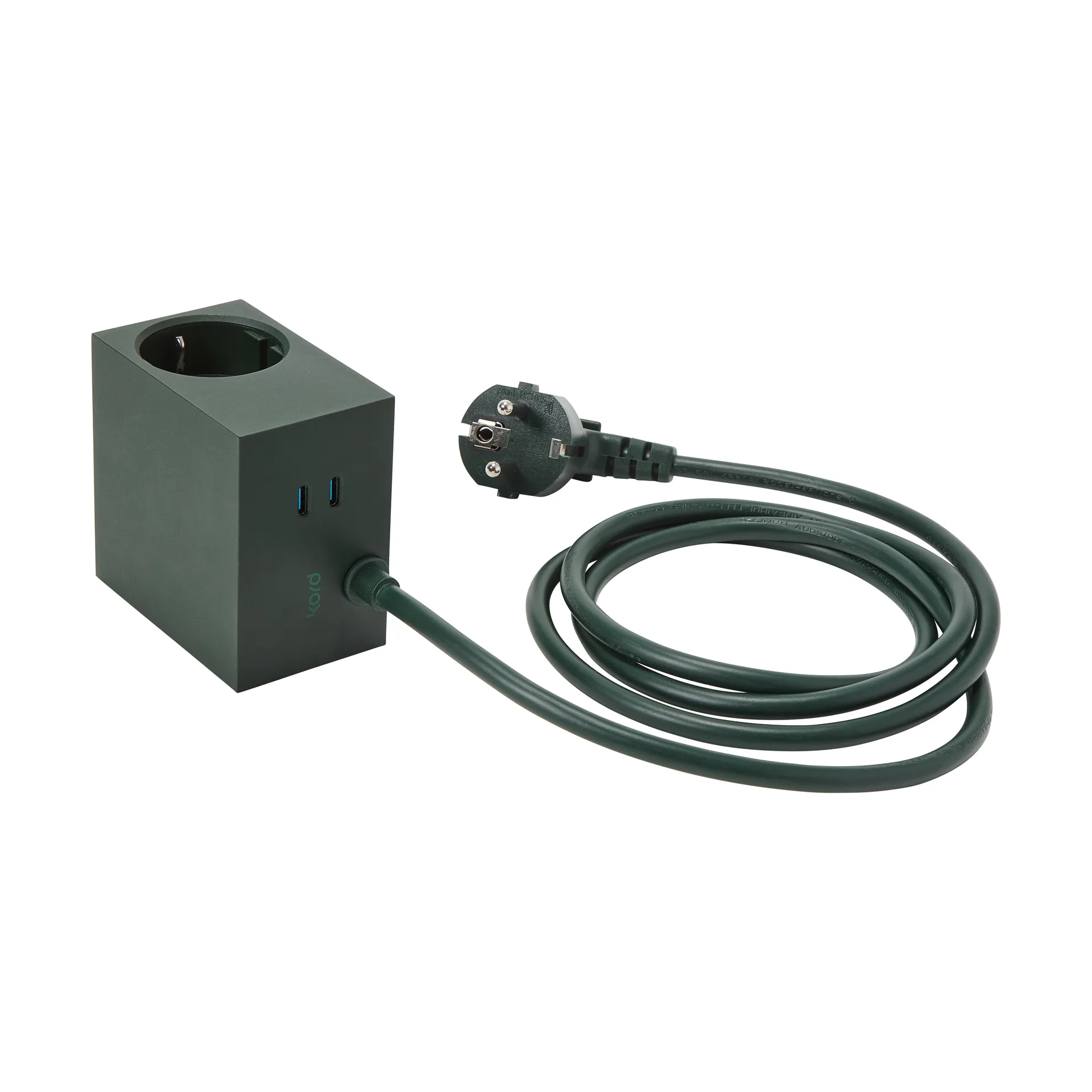 Cuboid+ grenuttak USB-C 30W 2 m, Dark Green Kord
