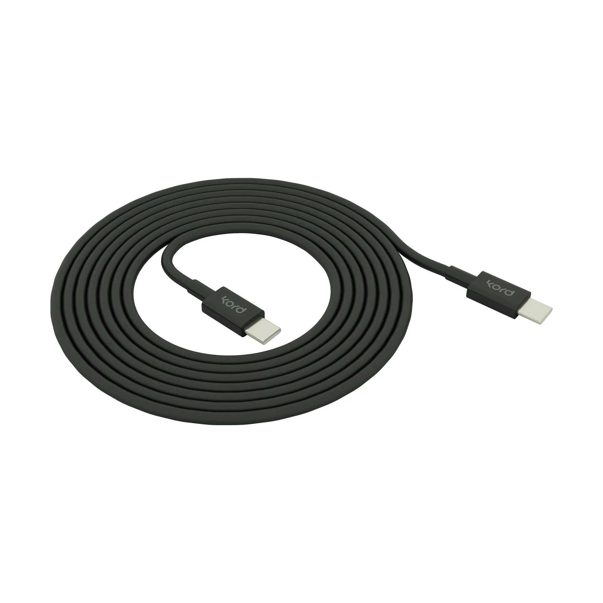 Kord USB-C til USB-C ladekabel 1,8 m, Black Kord