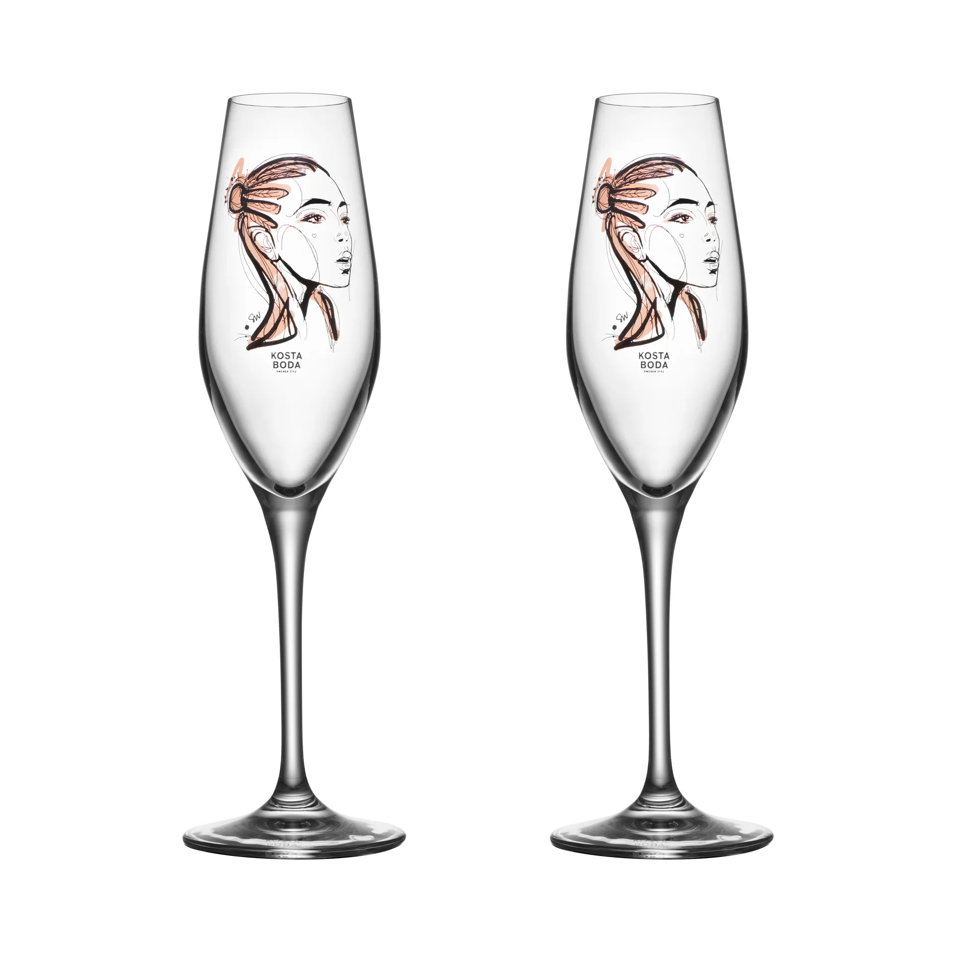 All about you champagneglass 24 cl 2-stk., Forever Yours Kosta Boda