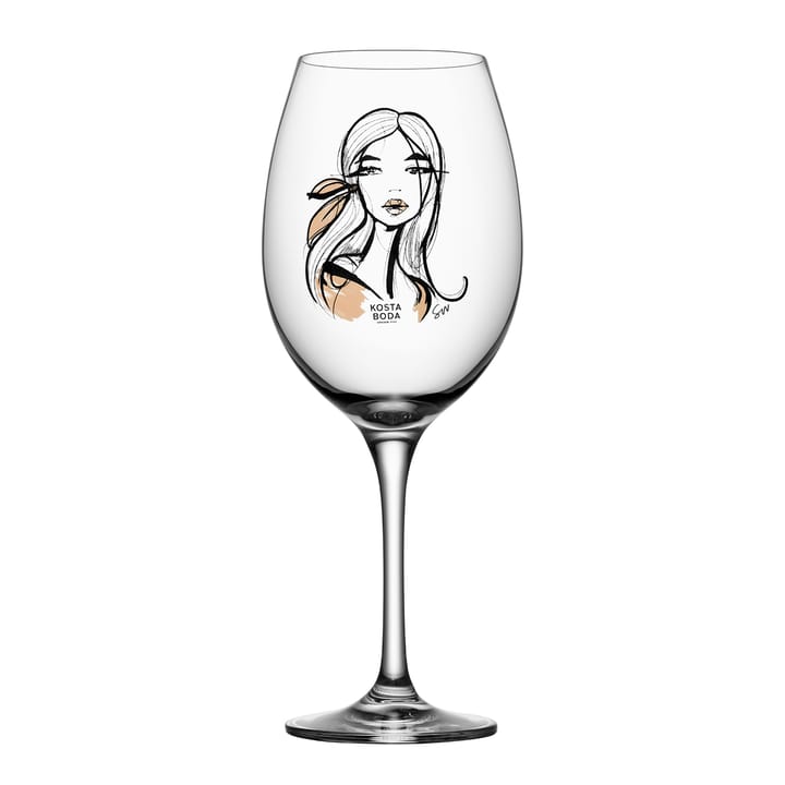 All about you vinglass 52 cl 2-stk., Wait for her (dusty pink) Kosta Boda