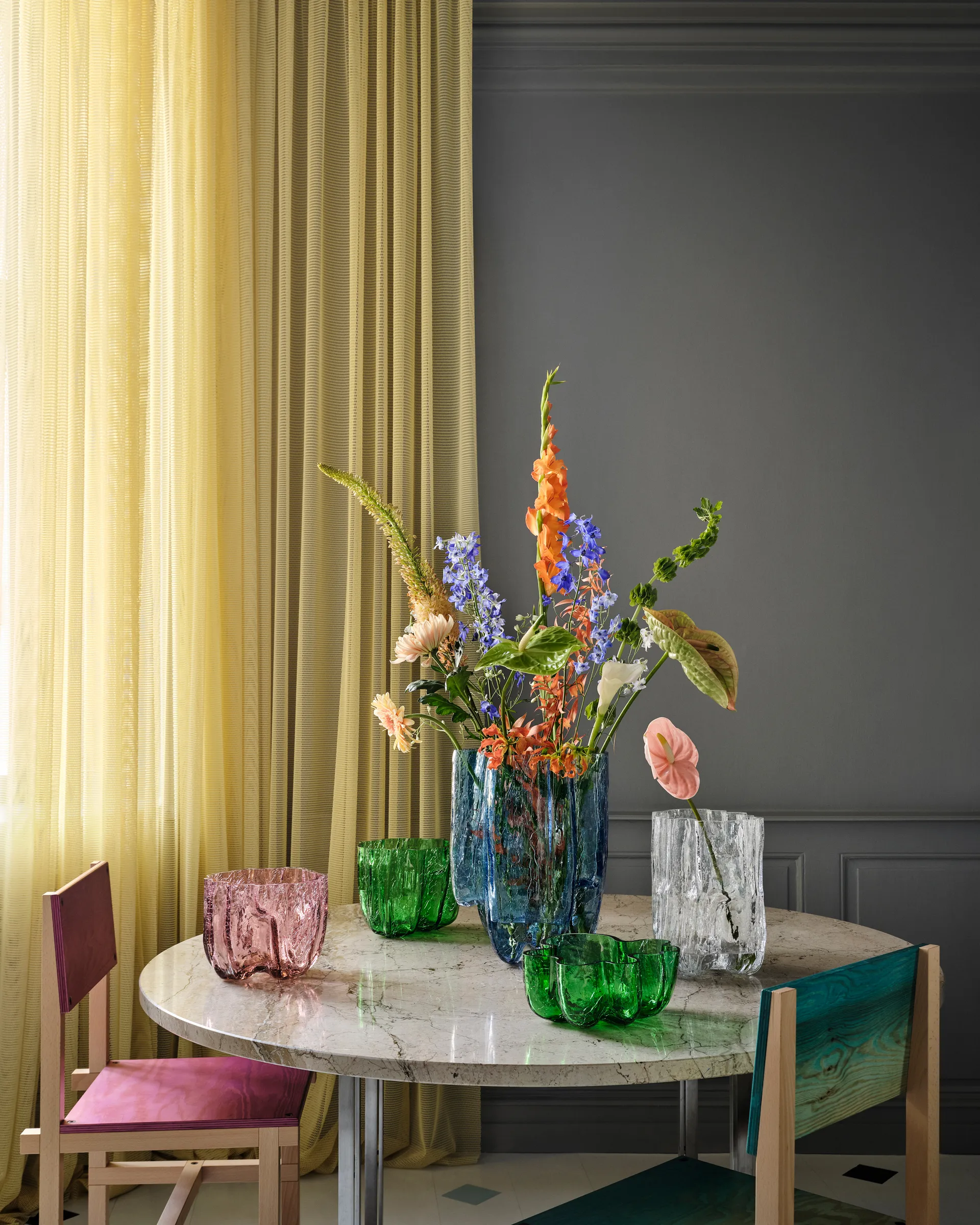 Crackle vase 17,5 cm, Rosa Kosta Boda