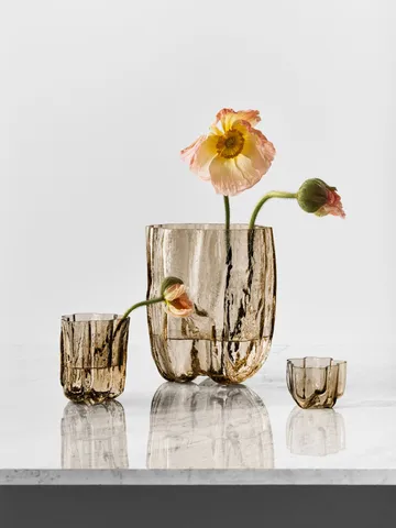 Crackle vase 27 cmm - Taupe - Kosta Boda