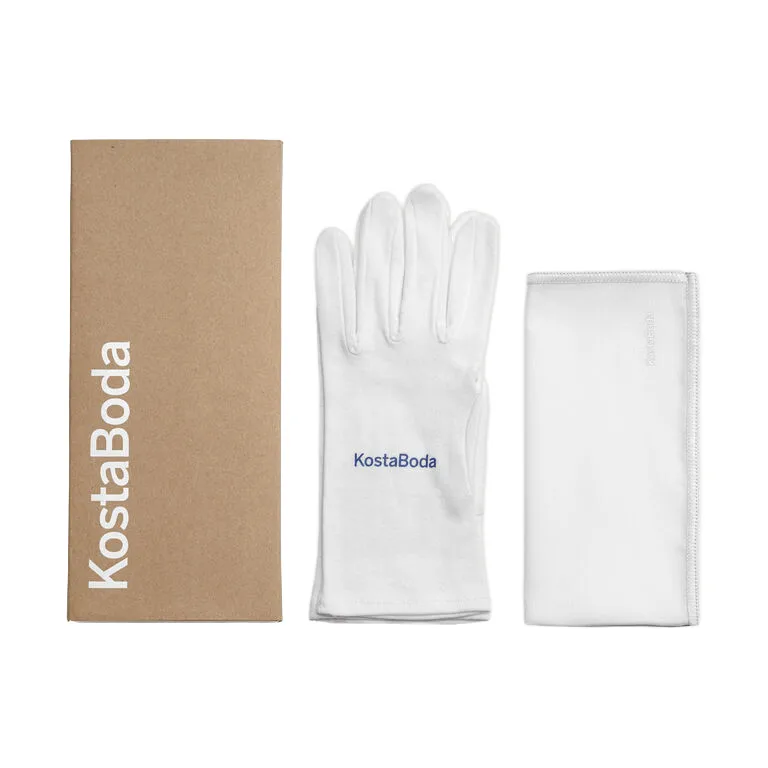 Kosta Boda glass care set box, Hvit, large Kosta Boda