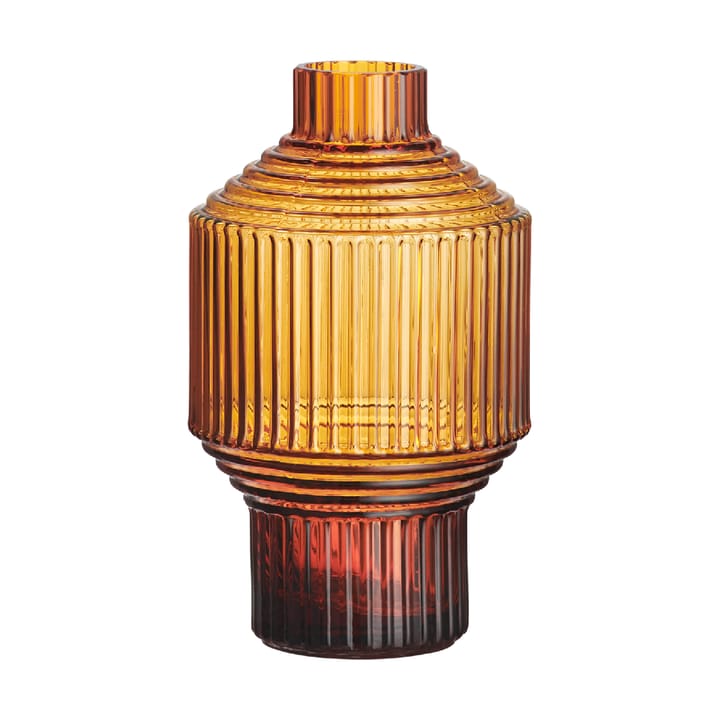 Pavilion vase Ø80x134 mm - Mørk ravfarget - Kosta Boda