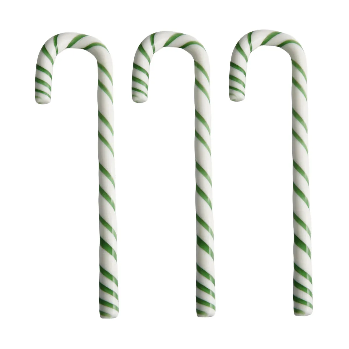 Polka stokk 17 cm 3-pakning, Hvit-grønn Kosta Boda