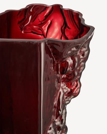 Rocky Baroque vase 35 cm - Oxblood - Kosta Boda