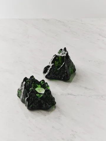 The Rock telysholder 91 mm - Smaragd grønn - Kosta Boda